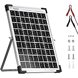 10 W 12 V Pannello Solare Trickle Charger Battery Maintainer Kit con Morsetto per Batteria Ideale per RV Automotive, Moto, Ba