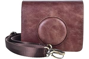 MUZIRI KINOKOO Fuji etui na aparat Mini EVO kompatybilne z Fuji Mini EVO torba ochronna na aparat z regulowanym paskiem na ramię, Kawa D, Wersja pozioma