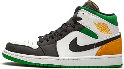 Nike Air Jordan 1 Mid SE (Oakland) (Lucky Verde) (852542-101),  (Bianco/Verde/Laser Arancio-Nero), 45 EU : Amazon.it: Scarpe e borse