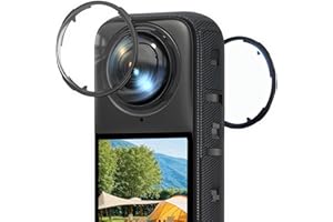 Atshld Protezione Obiettivo per Insta360 X5, Accessorio per Fotocamera 360°, Vetro Ottico in PC, Antiappannamento, Antigraffio, Antishock, Installazione Rapida, Compatibile con Insta360 X5