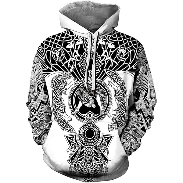 Sudadera Vikinga Jersey De Manga Larga Con Estampado 3D De
