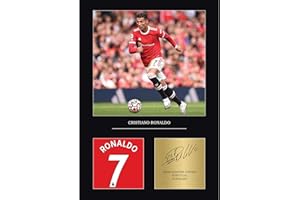 GENERIC Cristiano Ronaldo Gift Signed A4 Print Display Unframed Man United Gifts For Boys Digitally Reproduced Signature Ronaldo Gifts For Boys CR7 Gifts Manchester United