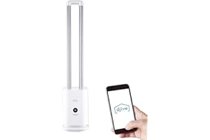 djive Flowmate Tower One Tower Fan, Silent Fan with App and Alexa Control, Air Purifier with HEPA 12 Filters