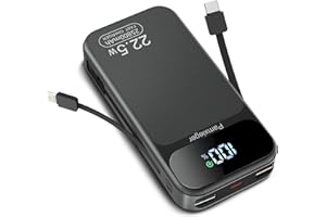 SAHESUN Power Bank 25800mAh Carga Rápida 22.5W PD3.0 QC4.0 USB-C Entrada y Salida con Pantalla LCD Batería Portátil para Smartphone Tablets y Más