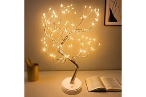 XVZ LED Albero Bonsai Lampada da Tavolo, 108 LED Luce Notturna a Operata a Batteria e USB, DIY Regolazione dei rami per Pasquali, Soggiorno, Arredo Casa