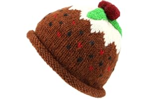 LOUDelephant Wool Knit Christmas Hats Novelty Hats for Adults Xmas Party Cracker Elf Santa Pudding Bah Humbug
