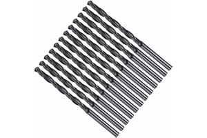 CoCud Drill Bit, 4mm Cutting Diameter, 4241 HSS Nitriding Black 118° Cutting Angle Versatile Bits - (Applications: for Drilling Plastic Wood Soft Metal), 12-Pieces