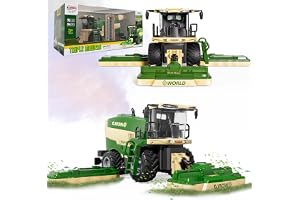PENGBU RC Fjärrstyrd skördetröska för barn - 2,4 GHz fjärrstyrd traktor för barn - majskvarn med ljud/ljus/spray