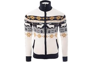 Soulstar Mens Christmas Jumper Xmas/Reindeer Stag Nordic Stag Festive Christmas Jumper/Cardigans/Roll Neck/Sweatshirt S - 3XL