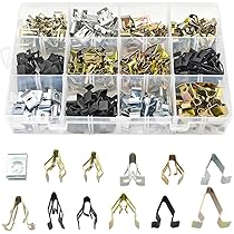 OTOTEC Set di 12 clip per guida scorrevole per sedile auto, 435881203A 171881213B, clip di fissaggio per fibbia in plastica, compatibili con MK1 MK2 MK3 Golf
