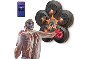 Warmfunn Boxeo Musical, Dispositivo de Boxeo Electrónico Portátil de Pared en Casa, Smart Bluetooth Music Boxeador Electrónico, Regalo de Boxeo para Niños y Adultos
