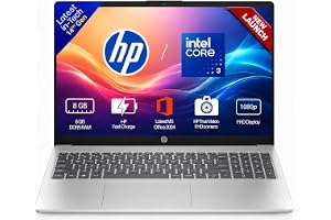 HP 15, (i3 14th Gen) Intel Core 3 100U (8GB DDR5, 512GB SSD), Win11, M365* Office24, Micro-Edge, Anti-Glare,15.6''/39.6cm,Silver, 1.59kg,FHD Camera with Privact Shutter, Dual Speakers Laptop-fd0883TU