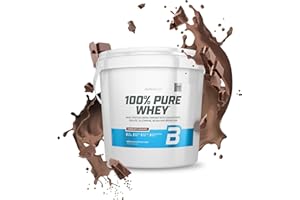 BioTechUSA 100% Pure Whey | Poudre de protéines avec BCAA et Glutamine | Sans gluten, sans huile de palme | 21g de protéines par portion, 4 kg, Chocolat