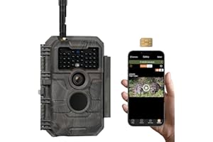 GardePro X20 Câmaras de Caça 4G LTE con App y Tarjeta SIM, 48MP 1296P H.265 Vidéo, Camara Fototrampeo con Alcance de Visión Nocturna de 25m y 0,2s Tiempo de Activación, LED IR No-Glow