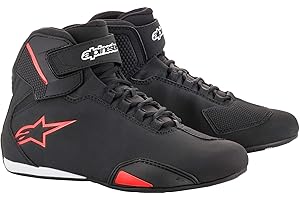 Alpinestars NC, Zapatos de Moto Hombre, Negro Y Rojo, 41 EU