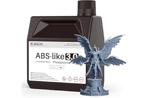 ELEGOO ABS Like 3D Printer Resin 3.0 Grey 1000g,405nm UV Curing with High Precision, Non-Brittle, Improved Strength and Toughness for LCD/MSLA 3D Printing