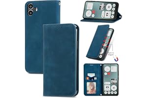 Cracedily Handyhülle für Nothing CMF Phone 1 Hülle, Klapphülle Premium Lederhülle Klappbar Flip Case Tasche Magnet Kartenfach Standfunktion Klapphülle Schutzhülle für Nothing CMF Phone 1, Blaugrün