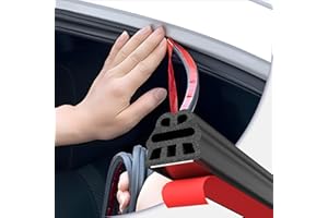 alophoty 5.1M Guarnizione Portiera Auto Adesiva - Impermeabile, Insonorizzazione Auto, Guarnizione Porta Auto Gomma Adesiva, adatto per Porte e Finestre, Universale, Facile da Installare