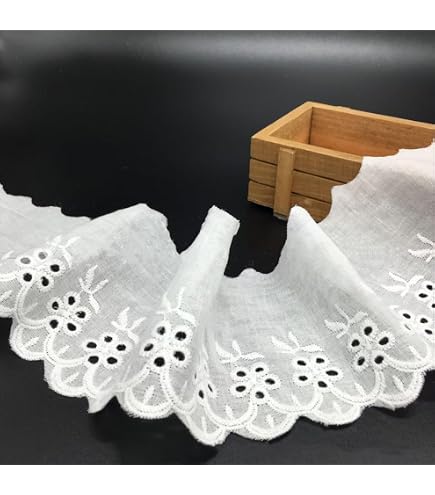 Yalulu 10 Yards Ruffled Elastic Trim | 2.5cm Wide Beige Pleated Lace Ribbon For DIY Sewing & Crafts