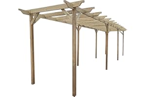 ARBOR GARDEN SOLUTIONS Garden Wooden Pergola Kit - Exclusive Pergola Range - 9 Designs - 42 Size Kits (3m x 4.8m (with 4 posts), Orchid Design)