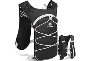Kamcycle Lightweight Hydration Backpack(Only Bakcpack without Bladder), 5L Running Vest Pack Phone Holder,Runner Rucksack for Men Women Outdoor Cycling Trail Race Marathon Hiking Climbing Jogging