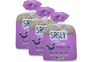 SRSLY Low Carb Keto Seeded Rolls | 3 Packs | 12 Large Rolls | Freshly Baked Light & Fluffy | Seriously Low Carb Keto Bread | 3.5g Carbs & 190 Kcals Per Roll | High Protein & High Fibre | Low Sugar