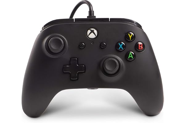 PowerA Manette Filaire sous Licence Officielle Microsoft Compatible avec Xbox One, Xbox One S, Xbox One X & Windows 10 - Noir