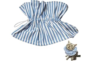 GRIPITI Cat Cone Collar, Adjustable Cat Recovery Collar Soft Cats Collar Cute Cats Cones to Stop Licking Wound Healing Postoperative Care Safety Protective Cone for kitten Dogs Rabbits (Blue)