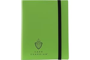 Card Guardian - 9 Pocket Trading Card Album 360 Side Loading Pocket Binder for Trading Card Games TCG (Lime Green) Compatible with Pokemon Card Binder Yugioh Cards MTG Binder Sports Card Binder