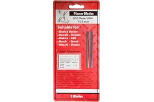 Xcalibur Tooling Planer Blades 75mm HSS Reversible Blades Compatible with Black & Decker Planer Models SR600 & SR600K MAFELL HU75