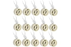 JINXIAN 20 Pcs GU10 Lamp Holder GU10 Ceramic Lamp Bases Connector 2A 250V with Silicone Cable Quick Connect Terminals for GU10 LED Bulb Connector Adapter Fitting Light Fitting Parts