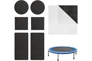 Yugugomo Juego de reparación de trampolín, 3 estilos, parches para cama elástica, parches autoadhesivos, parches autoadhesivos para reparar grietas agujeros en una alfombra de trampolín