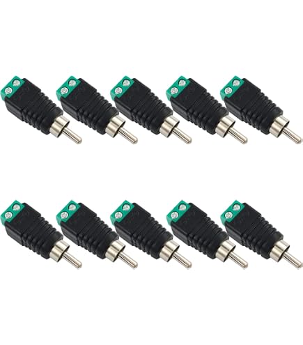 RCA Zu AV 2-Schraubklemmen Adapter – Lötfrei, Federpressentyp, Für Audio/Video | Einfache Installation Ohne Löten