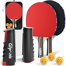 Set Ping Pong Portatile KIMIGO - 2 Racchette, 6 Palline, Rete E Borsa - Per Interno Ed Esterno - Foto 6