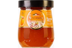Tuscanini Premium Italian Apricot Preserves, 330g Jar, Spreadable Fruit Jam, No High Fructose Corn Syrup, Non GMO, Gluten Free