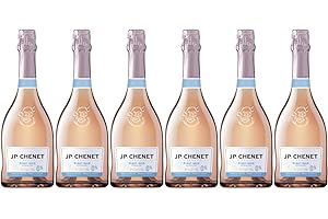 J.P. CHENET JP Chenet - Free Sparkling Pinot Noir Vin rosé pétillant sans alcool - Sans arômes ajoutés, goût authentique - Origine : France (6 x 0.75 L)