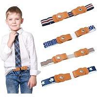 Lot 4 Ceintures Élastiques Enfant Sans Boucle – Réglables 40-105 Cm – Invisibles, Confortables Pour Garçons & Filles