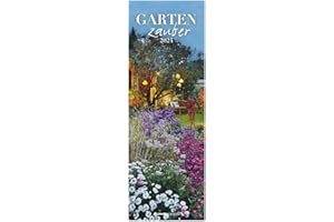‎ALPHA EDITION Gartenzauber 2024 - Streifenkalender 15x42 cm - mit viel Platz für Eintragungen - Gärten - Bildkalender - Wandplaner - Gartenkalender