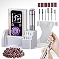 Nail Drill, Portable Electric Nail File 45000RPM, Cordless Nail Drill Professional with Bits & Base, for Acrylic Gel Nails, E-File Machine, Manicure Polishing, for Salon Home, White