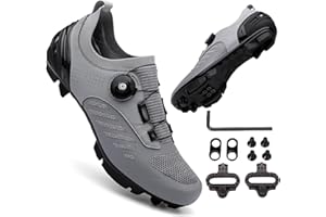 MEIJU Mateju Chaussures VTT Homme et Femme Chaussure de Cyclisme avec Crampons Chaussure Velo Route Homme et Chaussure VTT Homme Automatique Semelle Dure Chaussures de Vélo