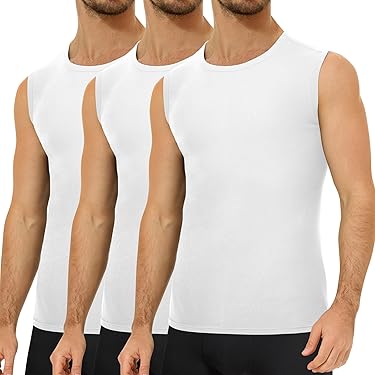 Casey Kevin 4 stuks Tanktop voor heren, mouwloos, regular fit, zomer