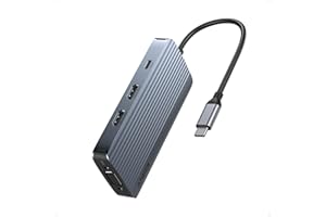 Anker 8-in-1 USB-C Hub, USB C Dockingstation Triple Display Multi-Port Dongle mit 2 HDMI und VGA, 5 Gbit/s Datenübertragung, USB Ports für MacBook Air/Pro, Dell XPS, iPad Pro und mehr
