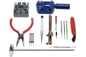 tempo di saldi Kit de reparación de Relojes Profesional Abierto Cajas de Malla de batería Correa 16 unids, Multicolor, Clásico