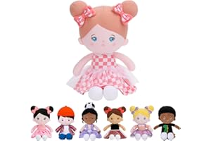 Starpony Baby Dolls For Girls,Rag Doll,First Doll Gift,Rag Dolls For Girls Age 1 2 3 4,Soft, Comfortable And Safe Toys,15'' Blue Eyed Doll, A- Abby Blue Eyes