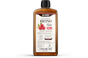 PLANÈTE AU NATUREL Aceite de Ricino Orgánico 500 ml - Cabello, Barba, Pestañas, Uñas - 100% Puro, Natural y Prensado en Frío - Certificado Cosmos Organic