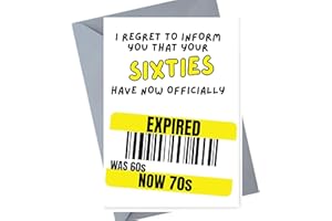 CHEEKY CHOPS Funny Milestone Birthday Cards for Men Women – Your Age Have Expired Design – 20th 30th 40th 50th 60th 70th Birthday Card for Him Her Friend Colleague (70th)