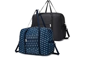 BKAZV Sac de Voyage easyJet 45x36x20 Pliable Sac à Main Nylon Imperméable Sac Weekend Homme Femme Organisateur Valise Cabas de Voyage Sac Cabine