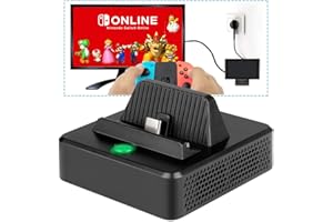 Charging Stand pour NS Switch/Switch OLED- innoAura Station d'accueil TV Portable De Rechange avec Port d'alimentation USB C, Port D'entrée USB 3.0 et Port HDMI pour Switch