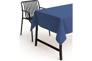 ‎TEXPOT texpot Tischdecke 130 x 160 cm Blau Leinenoptik Lotuseffekt Fleckschutz Bügelfrei Tischtuch