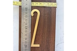 BWRMHME Selbstklebende englische Buchstaben aus massivem Messing, für Wanddekoration, Metall, Hausnummern, Briefkastennummern, Straße, Adressschilder, Zahlen, Hardware (Nummer 2), 9,9 cm